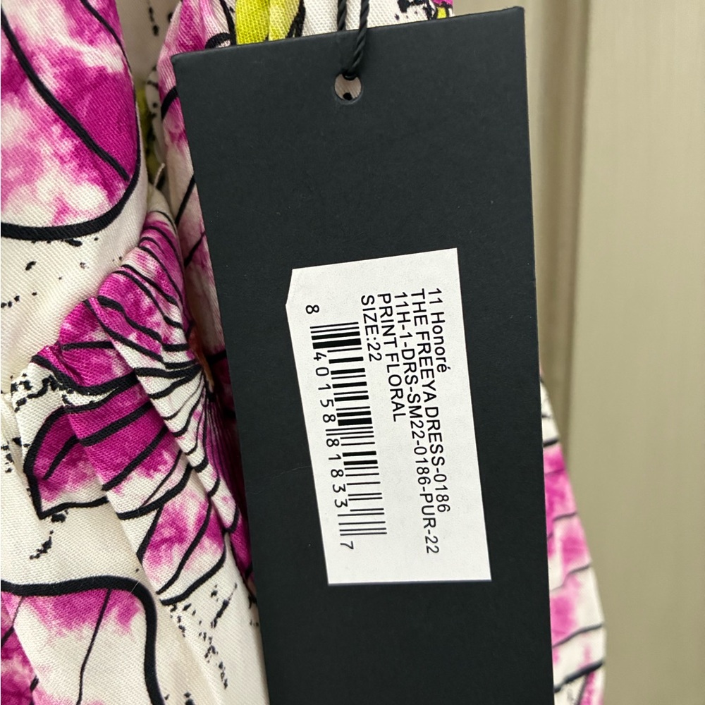 NWT 11 HONORE FLORAL FREYA MINI DRESS SZ 22 - Picture 8 of 12